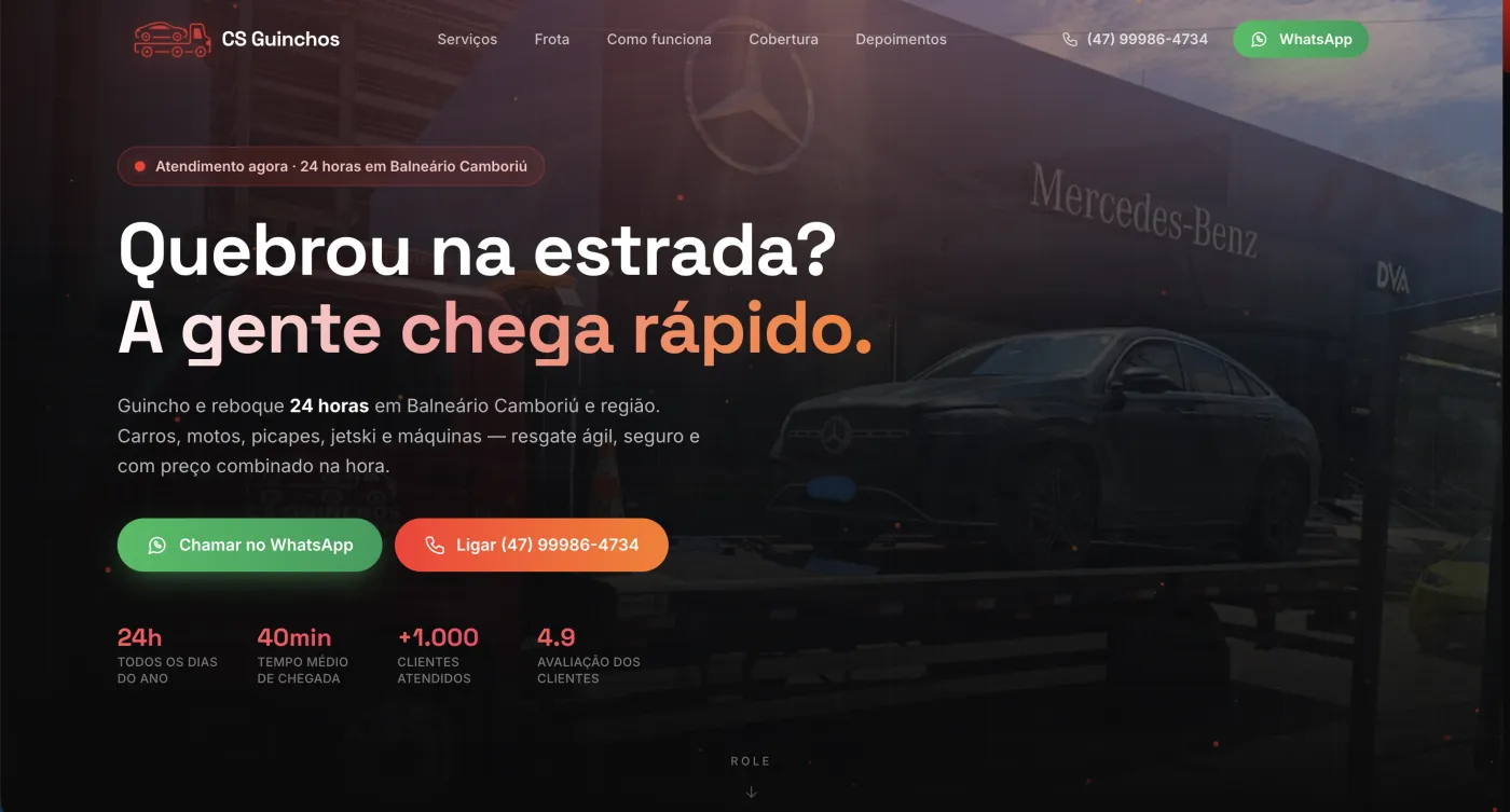 Landing page criada pela Vork